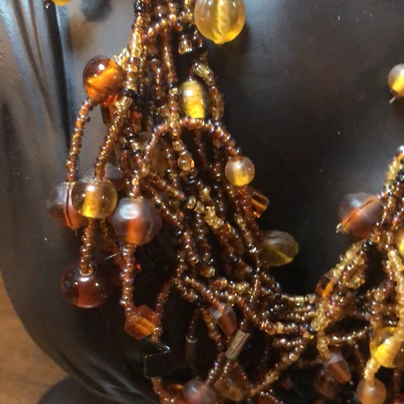 Handcrafted Beautiful Beaded Necklace 8 Strands - Picture 6 of 10